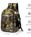 Woodland Raccoon Print Backpack For Everyone With Large Capacity Unisex Everyday Go To Daypack Built For School Travel And Outdoors