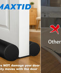 32 Inch Door Draft Stopper Foam Blocker For Interior Doors Black Door Sweep And Bottom Seal Weather Stripping visible in use under white door