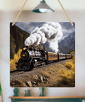 Locomotive Train Acrylic Hanging Ornament For Window And Wall Decor 8x8 Inch Modern Home Accent For Living Room Bedroom Dining Room Hallway And Office Lightweight Dope Railroading Style