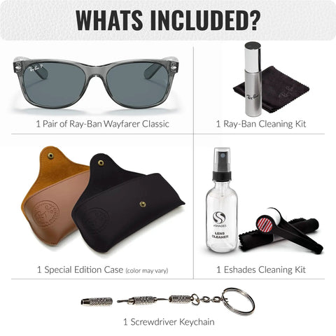 Unisex Square Shape Polarized Sunglasses With Dark Blue Lens For Men And Women, Modern Edge Frame, Includes Eyewear Kit