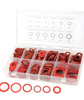 KickAss 600 Pieces Pro Grade Insulating Washers Assortment Kit With 12 Sizes Featuring Red Steel Paper Fiber Flat Rings Packed In A Box Built To Prevent Short Circuits To Keep All Safe During Repair Work Or Installation Tasks At Home Or Garage, open box