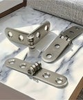 Stainless Steel 180 Degree Folding Hinge Set With Buffer For Cabinets And Sewing Machine Cabinets 10 Sets Smooth Quiet Close
