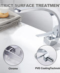 Chrome Bathroom Sink Faucet With Single Handle And Single Hole Install Dope Brass Lavatory Vanity Basin Mixer Tap, side view