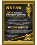 Gold-framed sign displaying a customer satisfaction guarantee from KSEIBI with premium quality assurance.
