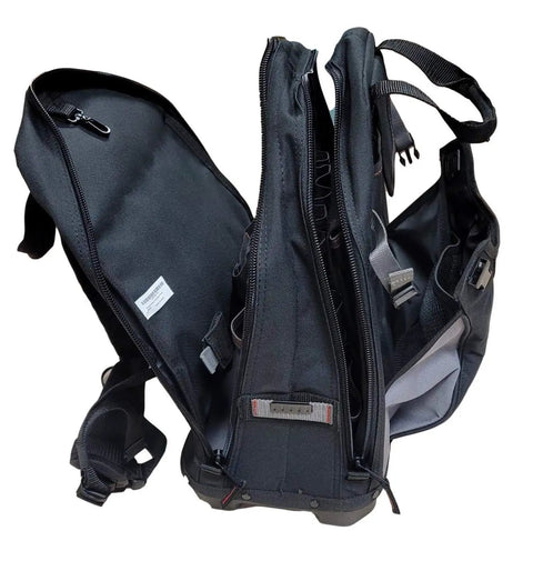 Heavy Duty Tool Backpack With Reinforced Bottom Waterproof PVC Coating Padded Back Support Breathable Fabric Real Workhorse open compartments