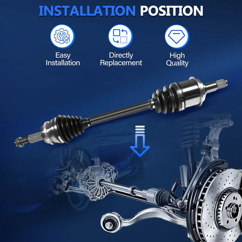 Front CV Axle Replacement Kit for Sienna 2004 2005 2006 2007 2008 2009 2010 FWD 3.3L 3.5L Includes Left Right CV Joint Shaft