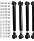 Dodge Ram Adjustable Front Upper And Lower Control Arms Kit For Bolt On 1 To 6 Inch Lift And Adjustable Panhard Track Bar For 0 To 4 Inch Lift 1994 2002 4WD Off Road Upgrade black steel control arms with bushings and hardware