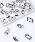 Premium 20 Pack One Quarter Inch Twenty Thread Pitch T Slot Nuts For 4545 Series Aluminum Extrusion Profiles shown on white background