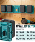 Makita 18V Battery Mount Holder Wall Mount Hanger Pack Of 10 With 20 Screws No Battery, ABS construction for garage use