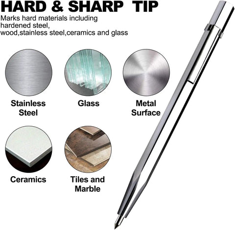 Built Different Tungsten Carbide Scribe Metal Etching Pen And Glass Tile Marking Tool featuring hard and sharp tip for various surfaces.