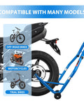 Beefed Up Heavy Duty Motorcycle Stand 850 Lb Capacity Rear And Front Wheel Lift Swingarm Paddock Stands Blue with bike compatibility