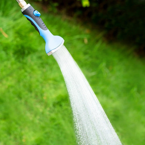 Heavy Duty Fan Spray Nozzle For Garden Hose With Flow Control And Ergonomic Insulated Grip Rustproof Metal Watering Wand