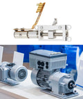 Beefy 4mm Planetary All Metal Gearbox Stepper Motor With Screw Slider For Precision Motion displayed in front of larger motors