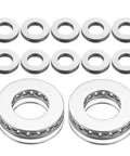 Beefy Thrust Needle Roller Bearing Kit With 24 Washers AXK1226 Chrome Steel 12mm ID 26mm OD 4mm Thick, components view