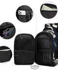 Interior compartments of Space Satellite Print Unisex Backpack With Large Capacity Durable Polyester Build Breathable Easy To Clean