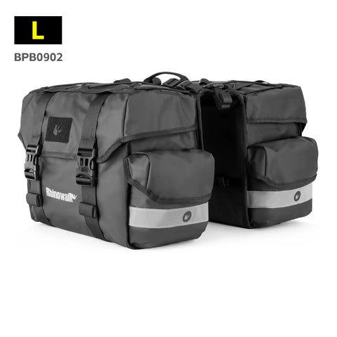 Waterproof Bike Pannier Bag 40L Large Capacity Dual Sided Rear Rack Saddle Bags For Touring And Commuting, built for tough travel