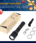 Wide Angle Underwater Dive Light With 120 Degree Beam, 1050 Lumen LED Torch For Scuba Photography And Video, Depth Rating 150m