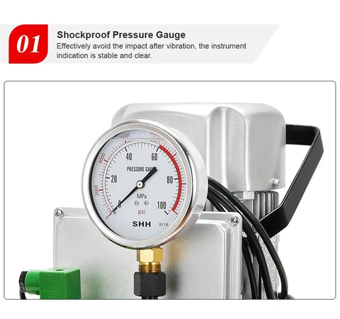 Heavy Hitter Electric Hydraulic Pump Station 70Mpa 220V Two Stage Pressure Motor For Cutting Piercing Bending Lifting Compact Industrial Worksite Tool No Sweat Operation