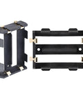 Slick 26650 Battery Case Holder Set With Easy Pin Connectors For 3.7V Lithium Cells, featuring modular slots and metal pin connectors.