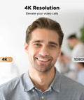 Comparison of video call quality between 4K and 1080P resolution using 4K 30FPS Ultra HD PC Webcam With Microphone, Privacy Cover.