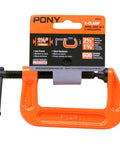 2-1/2 Inch C Clamp Heavy Duty For Woodworking And DIY Projects, 600 Pound Load Capacity, 2 Inch Opening, 1-3/8 Inch Throat