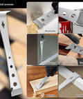 Hardened 3Cr13 Stainless Steel Pry Bar Tool Heavy Duty Flat Claw Bar With Chisel Tips And 4 Hex Holes For Woodworking Beekeeping Car Disassembly