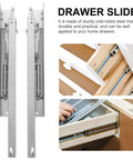 14 Inch Drawer Slides Replacement With Damping Soft Close Hidden Bottom Mount Rails For Cabinet And Furniture Drawers