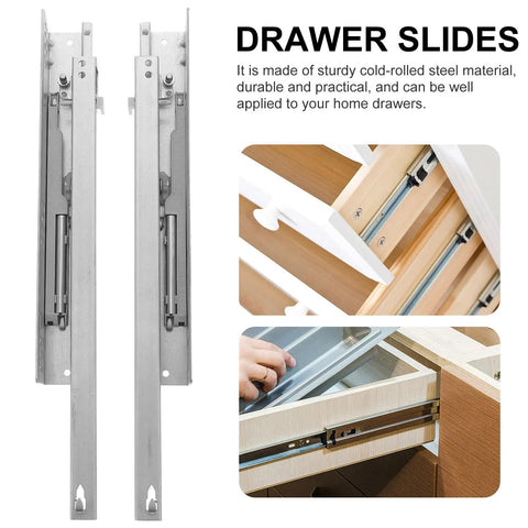14 Inch Drawer Slides Replacement With Damping Soft Close Hidden Bottom Mount Rails For Cabinet And Furniture Drawers
