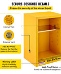 Flammable Storage Cabinet 18 By 18 By 35 Inches Galvanized Steel Safety Cabinet With Adjustable Shelves Yellow Built Tough