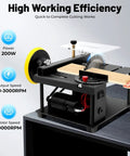 Compact Mini Table Saw For DIYers, Adjustable 0 To 90 Degree Angle, 1.38 Inch Cutting Depth, Dual Copper Motor And Safety Guard