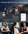 Endoscope Borescope Camera With Light 4.3 Inch HD Handheld Waterproof Sewer Inspection Tool displayed with accessories