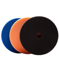 HDO Foam Polishing Pad Kit 6.5 Inch 3 Pack Premium Heavy Duty Orbital Pads Blue, Orange, Black for Painted Surfaces