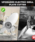 Titanium Nibbler Drill Attachment For Sheet Metal Cutting 2 Pack comparison of upgraded cutter vs traditional cutter