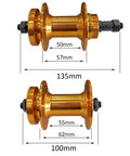 Front And Rear 36H Bicycle Hub Set Aluminum Alloy Quick Release Levers Skewers Axle 1 Pair Black For 5 6 7 8 Speed Systems