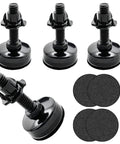 Heavy Duty Adjustable Furniture Levelers Set Of 4 With T Nuts And Non Slip Pads For Tables Cabinets Workbenches Desks And Chairs