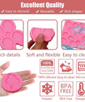 Balloon Silicone Molds Set Of 5 for Cake Decorating and Candy Making, featuring pink silicone molds with detailed designs.