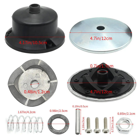 General Transmission Driven Kit Replacement For Husqvarna RS800 And AYP Craftsman, multiple components with dimensions