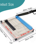 EXTRIC 12in paper cutter with safety guard and blue guide fence