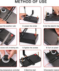 Heat Cutting Ribbon Cutter With Screwdriver Thermal Cutting Machine DIY usage steps illustration, including power and temperature control.