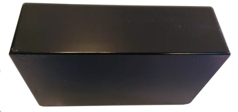 Top view of Kickass Heavy Duty Multipurpose Enclosure Crafted From Durable Styrene Plastic With Smooth Black Surface.