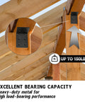 Heavy Duty Steel Corner Brackets 4x4x3 Inch 90 Degree Right Angle Shelf Brackets installed on wooden beams for structural support