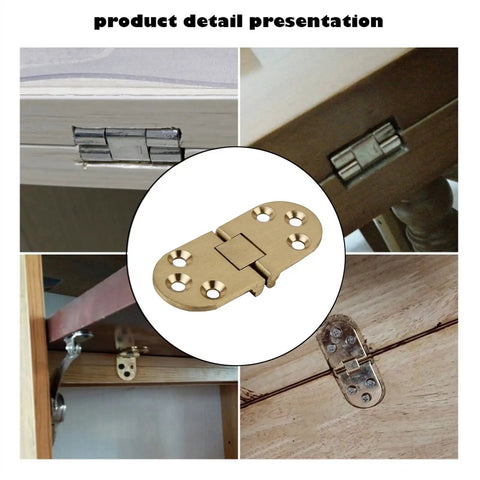 Dual Set Semi-Circular Folding Table Hinges With 180 Degree Rotation For Cabinets And Countertops, Heavy Duty Copper Alloy Hinges