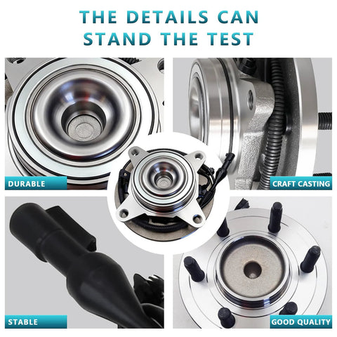 Front Wheel Bearing Hub Assembly 515117 for Ford F150 2009 2010 2WD Front Left and Right, 6 Bolt Hubs With ABS Sensor, 2 Piece Kit