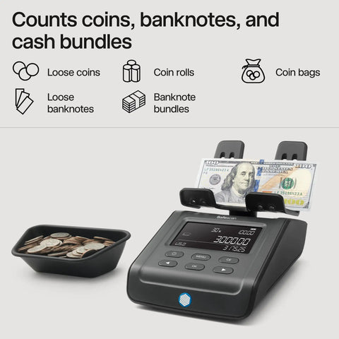 Pro Grade Advanced Money Counting Scale for Fast Cash Auditing Counts Bills Coins Coin Rolls and Bill Bundles in Multi Currency