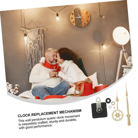 Couple enjoying a cozy moment beneath a DIY Wall Clock Kit With Battery Powered Quartz Movement, Hands, And Heavy Duty Clock Mechanism