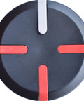 Pair Wheel Covers for Mini Pro Electric Scooter Upgrade Part, black with red and white accents, 19.5cm diameter