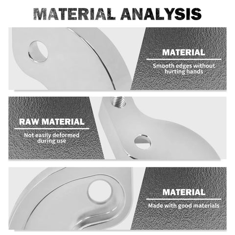 Neutral Gear Shift Assist Kit material analysis showing chrome parts with smooth edges and durability features.