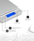 Compact Digital Kitchen Scale With Pro Grade Multi Unit Conversion Grams Ounces Pennyweights Troy Ounces Grains And Carat 0.1g To 3kg Precision
