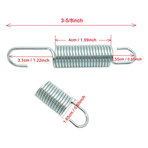 Top Tier Replacement Recliner Mechanism Tension Springs With Long Neck Hook Style For Hassle Free Furniture Repair And Couch Fix beefy steel construction 3 5/8 inch size with zinc coating