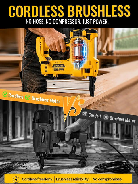 Works Like A Champ This Versatile Cordless Brad Nailer And Staple Gun That Runs Smooth On DeWalt 20V Batteries For Quick Trim Projects And Solid Framing Builds Sold Tool Only